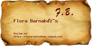 Flora Barnabás névjegykártya